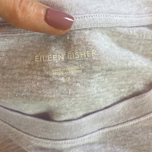Eileen Fisher Organic Linen Jersey Crewneck Long Sleeve Tee - Picture 10 of 13